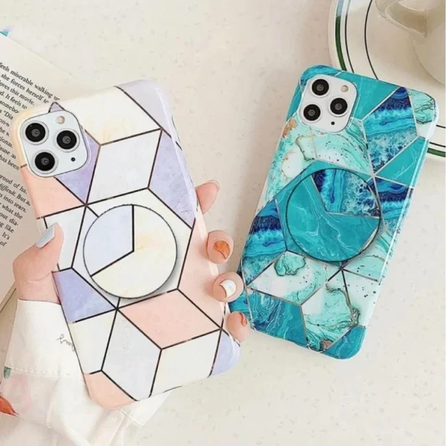 The Light And Darker Shades Of Marble Slim Case Cover With Holder