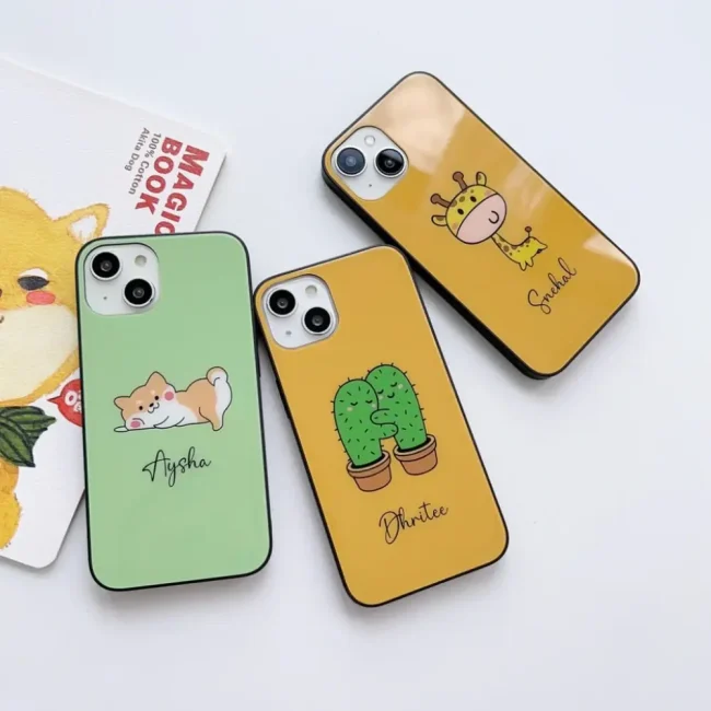 Cartoon Glass Phone Case