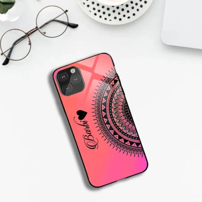 Gradient Mandala Name Glossy Protective case