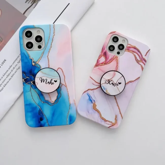 Marble Affairs soft Case Cover With Holder