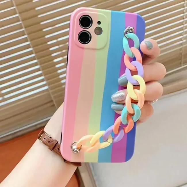 Rainbow chain case cover