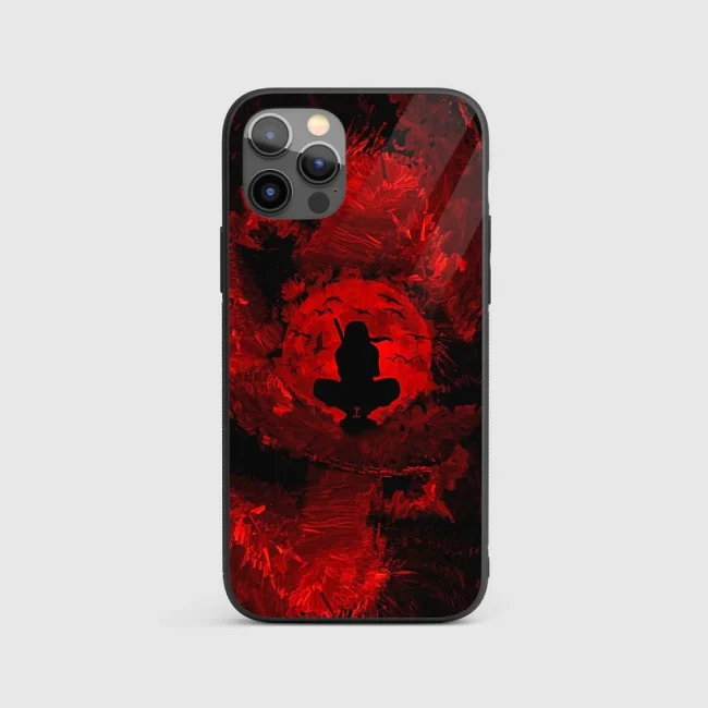 Itachi Red Moon Glass Case